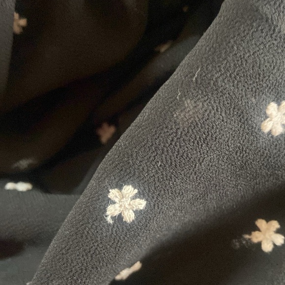 Maje Rivoli Micro-Floral Embroidered Midi Black Dress French Size 38, US Size S - Picture 8 of 10